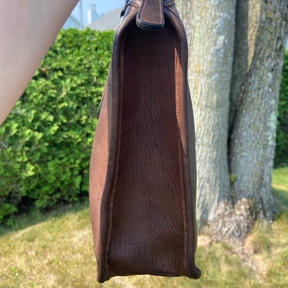 VINTAGE COACH BAG SLIM SATCHEL NYC MAHOGANY - Picture 4 of 16